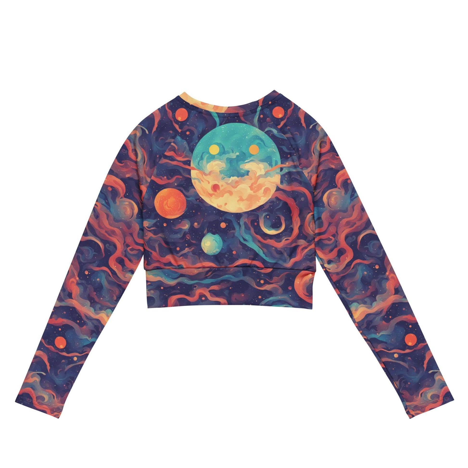 Recycled Long-sleeve Crop Top Twilight - ErdeGora