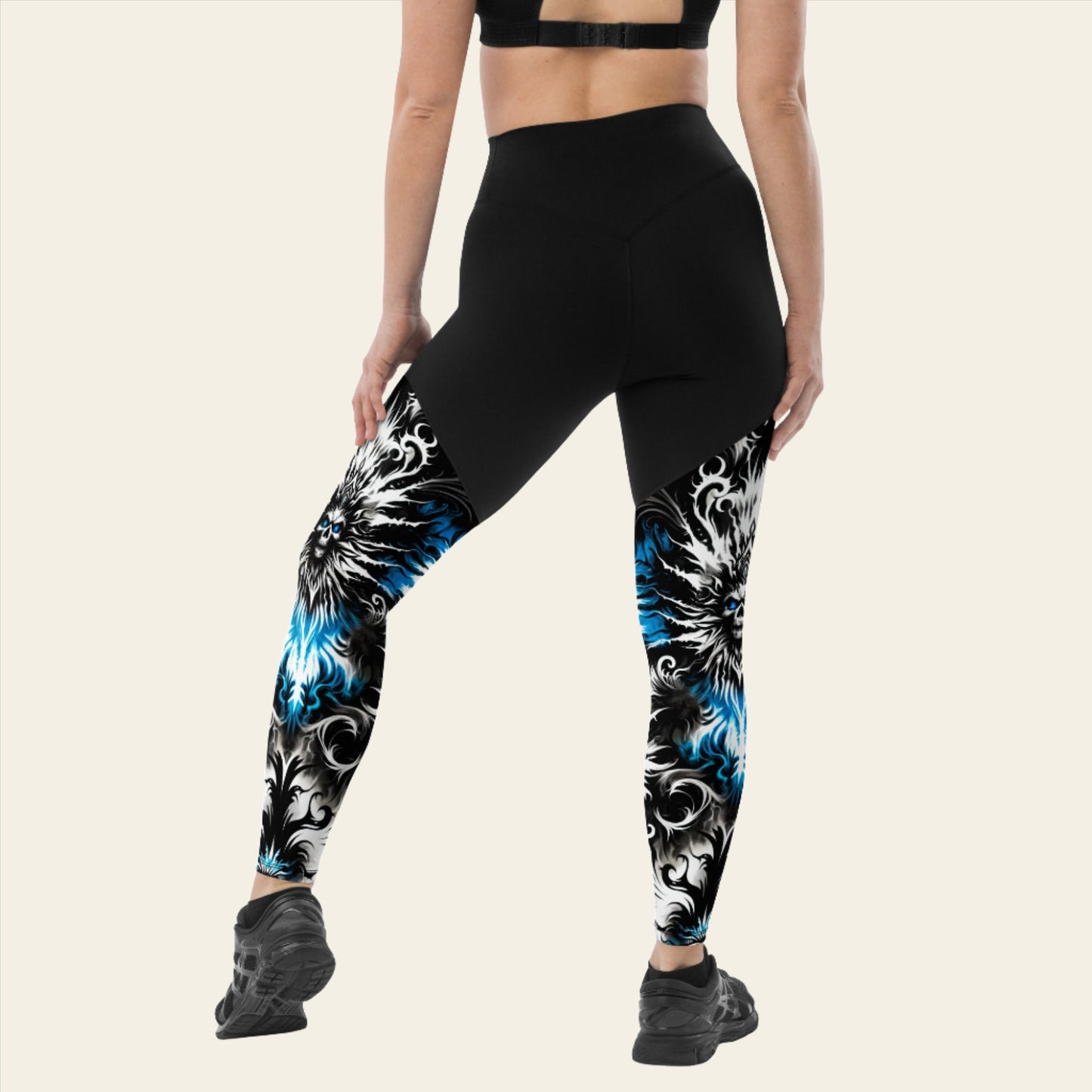 Sports Leggings Ghostly Glimmer - ErdeGora