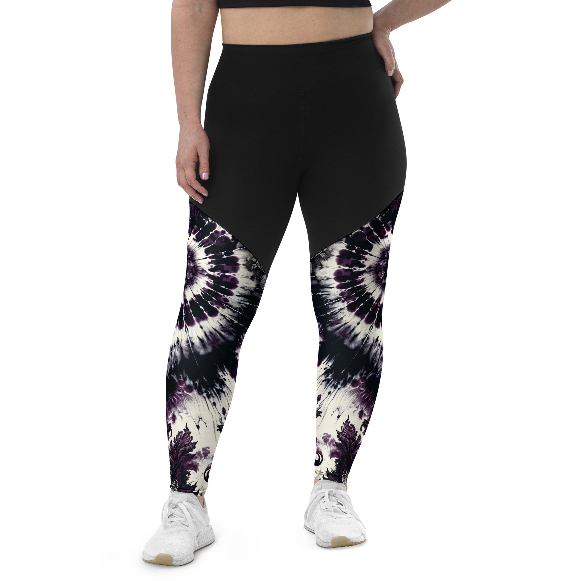 Sports Leggings Midnight Mauve - ErdeGora