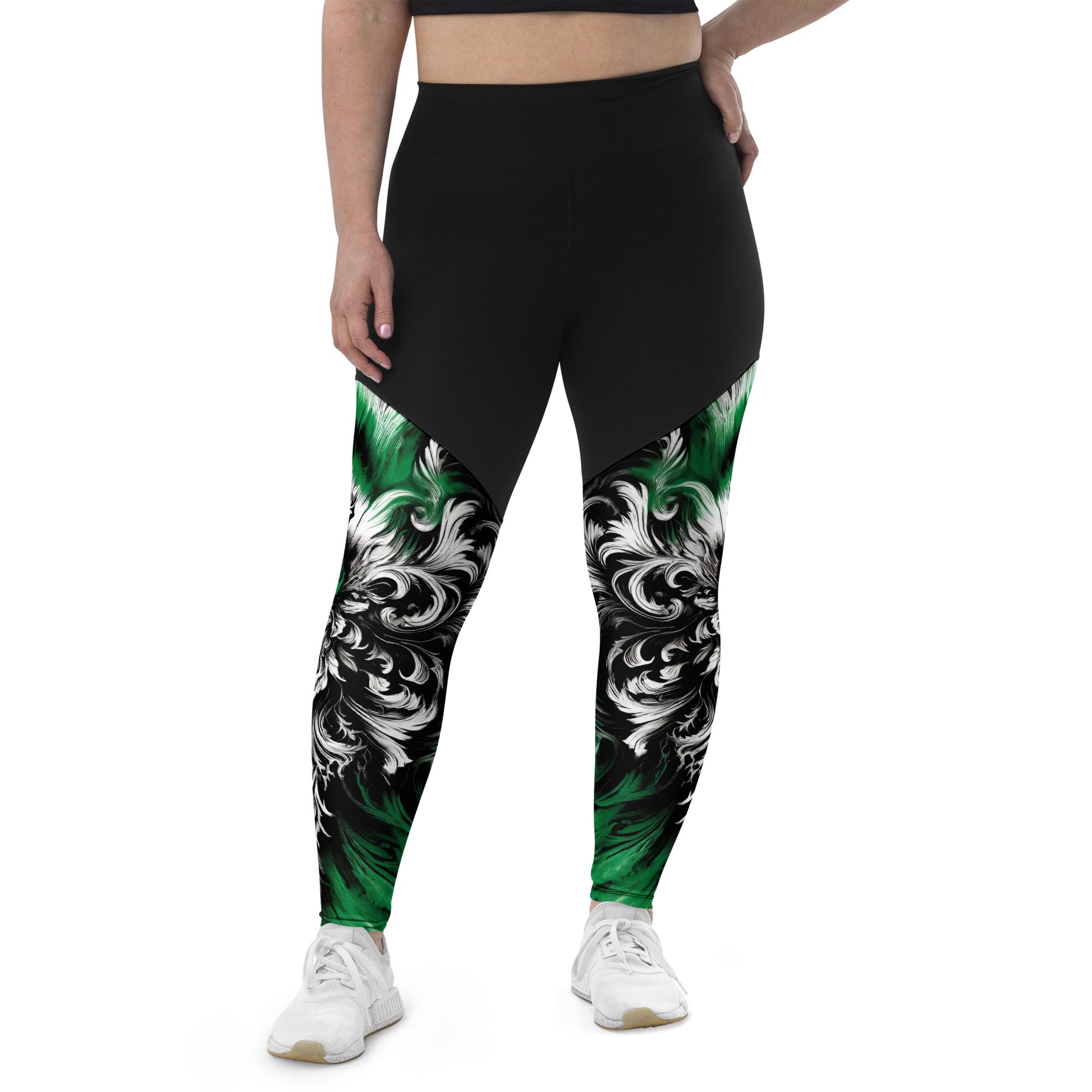 Sports Leggings Verdant Veil - ErdeGora