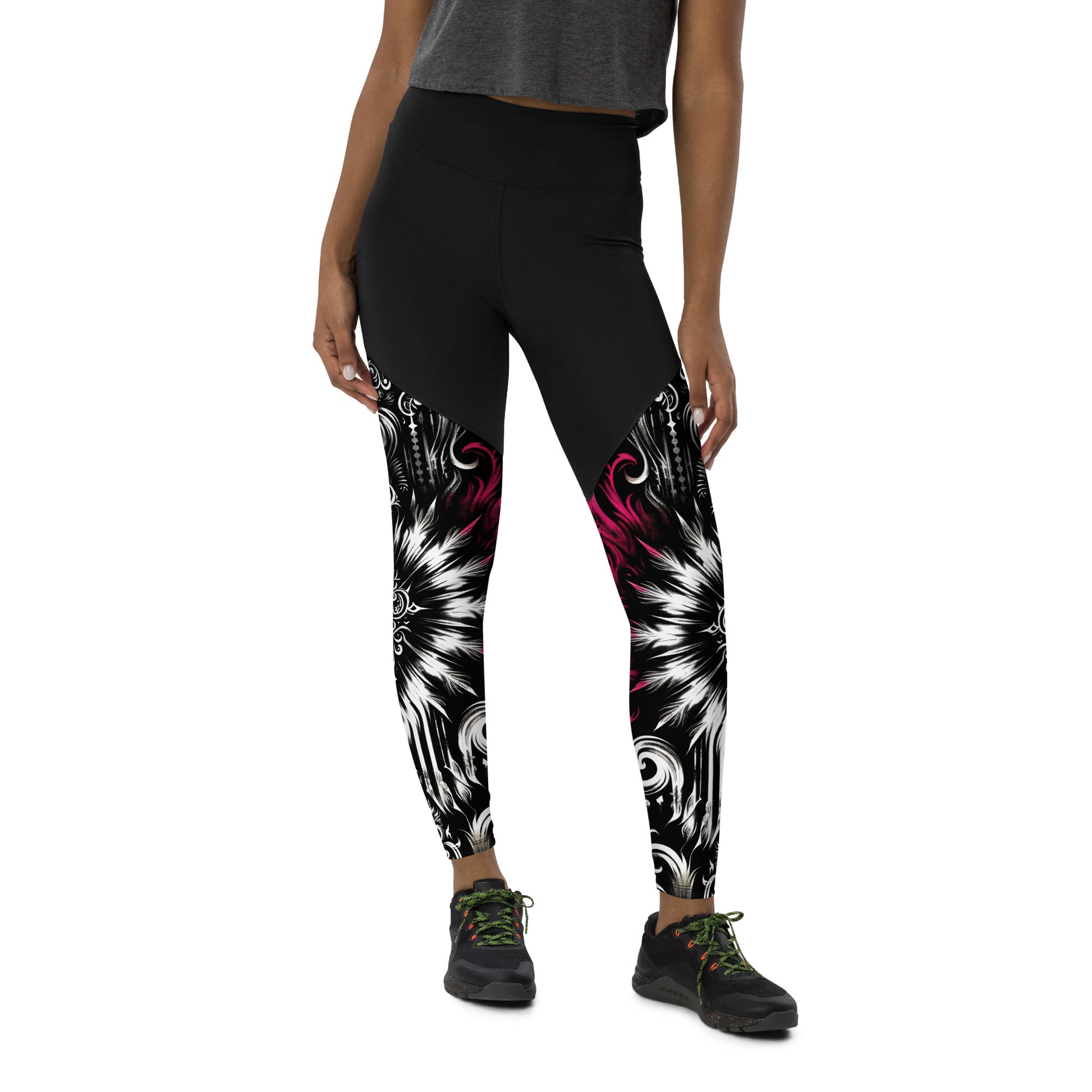 Sports Leggings Gothic Blossom - ErdeGora