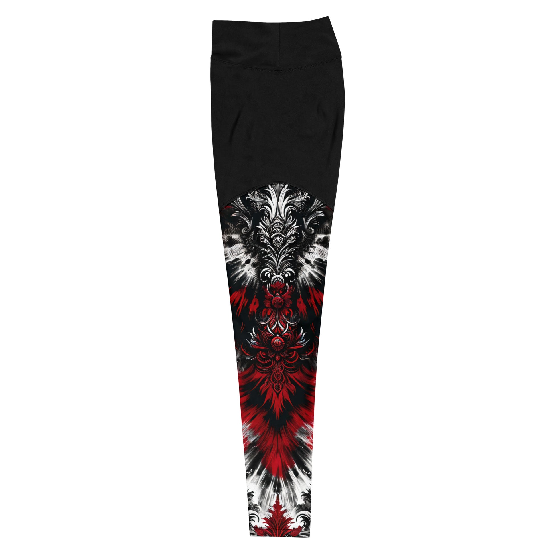 Sports Leggings Crimson Nocturn - ErdeGora