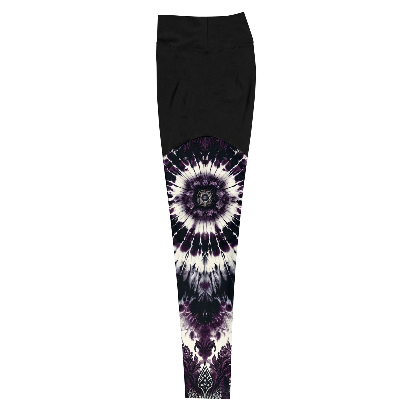 Sports Leggings Midnight Mauve - ErdeGora