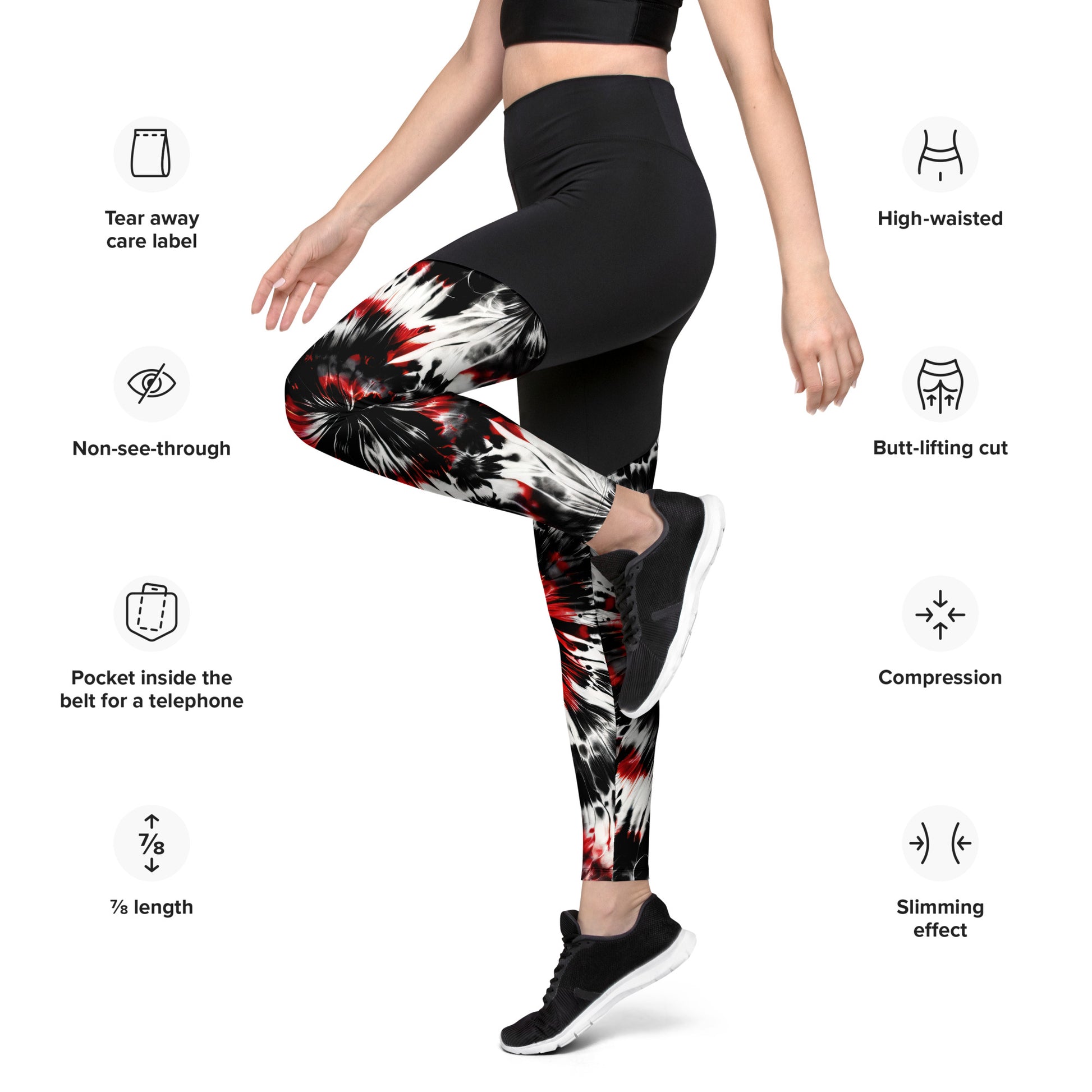 Sports Leggings Vampire's Veil - ErdeGora