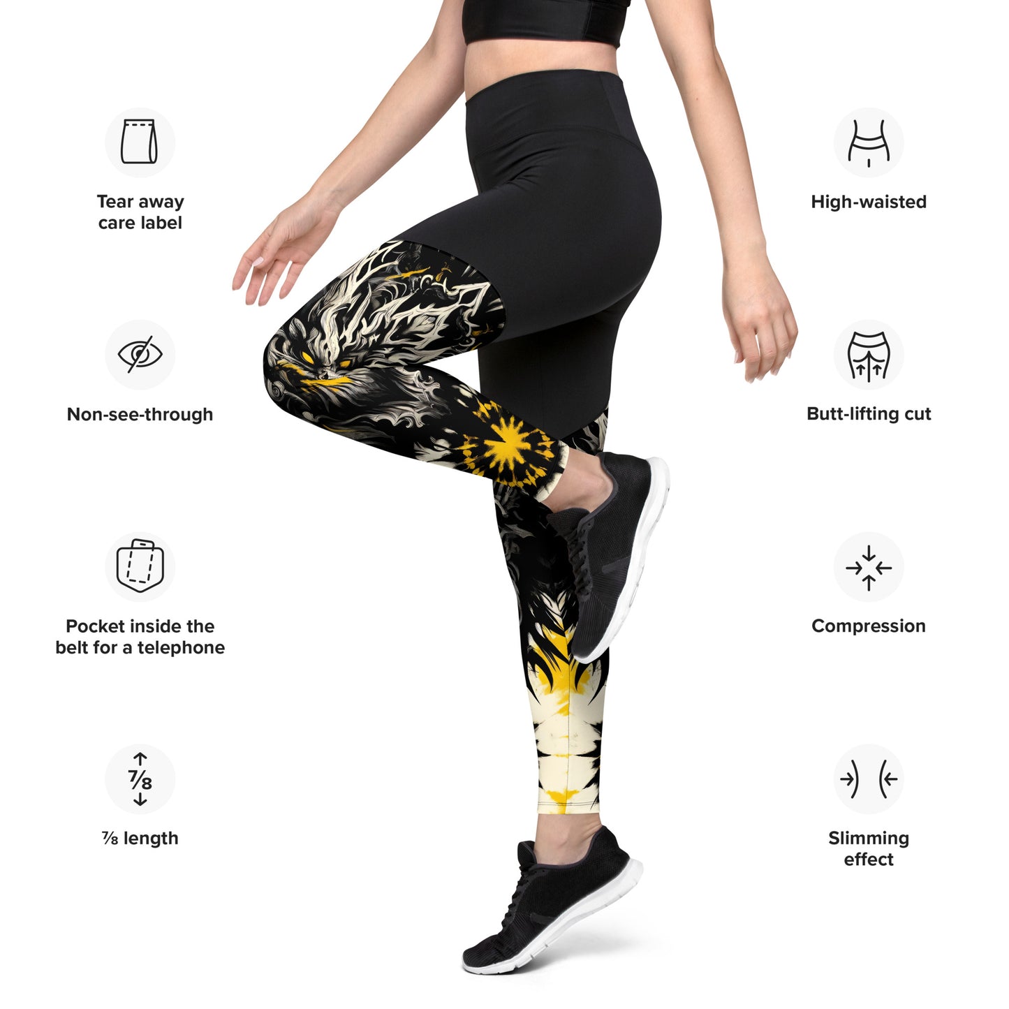 Sports Leggings Gilded Shadow - ErdeGora