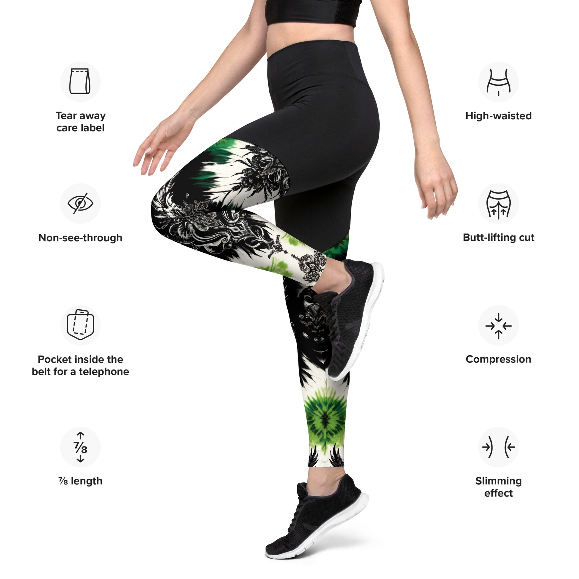 Sports Leggings Enchanted Emerald - ErdeGora