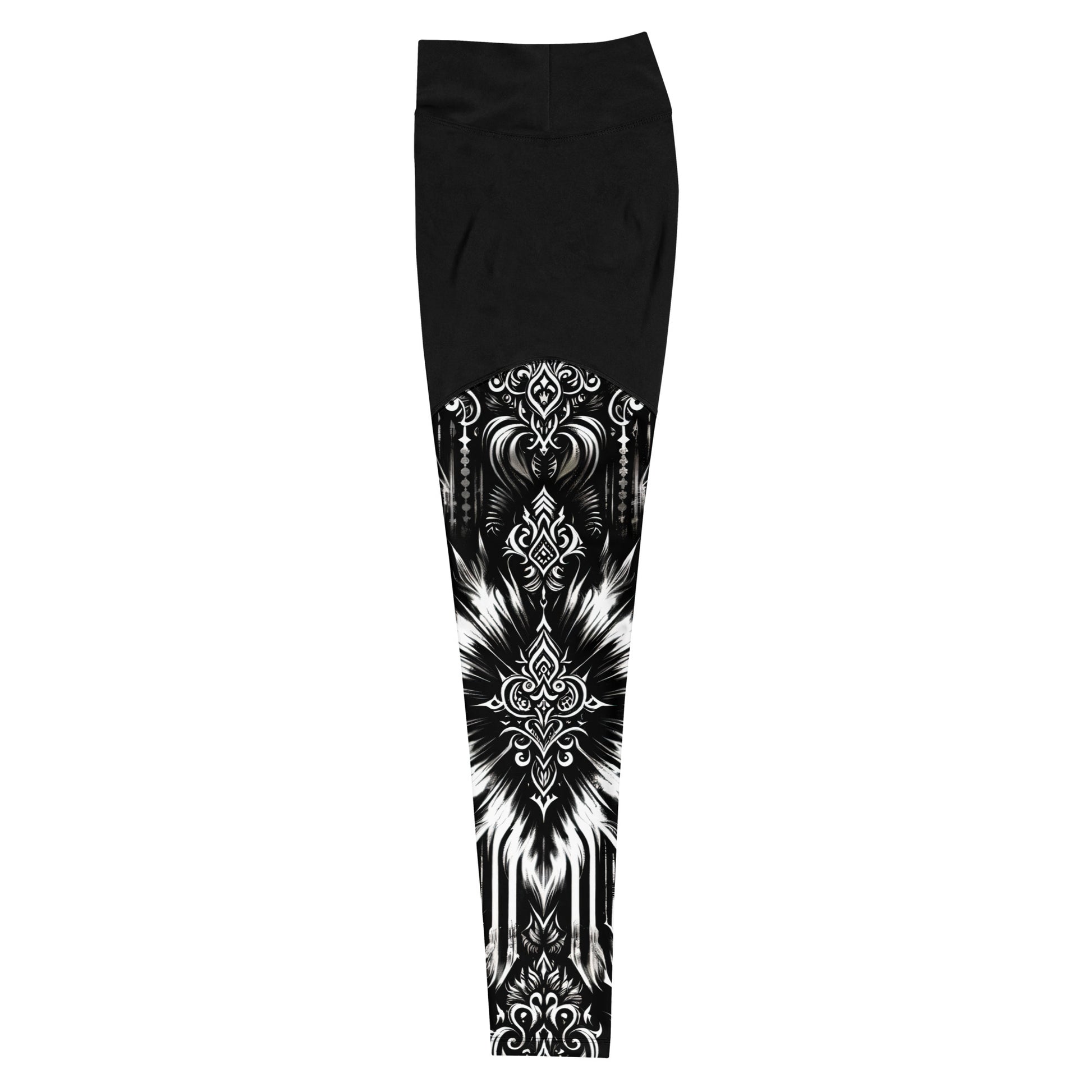 Sports Leggings Gothic Blossom - ErdeGora