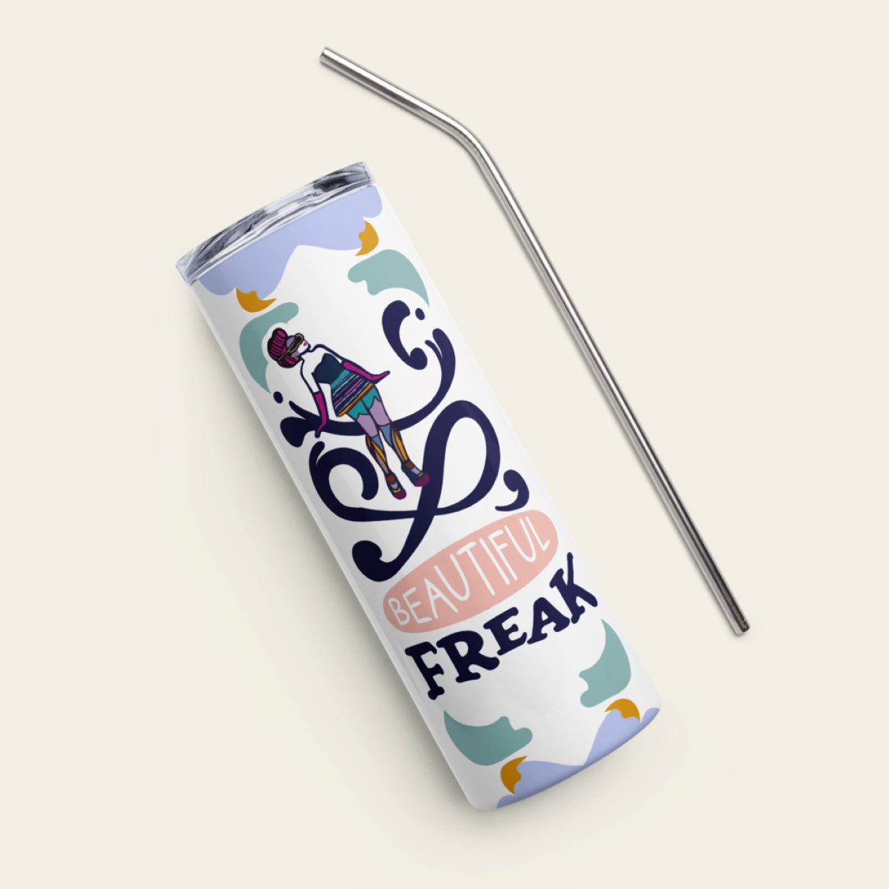 Stainless Steel Tumbler Beautiful Freak - ErdeGora