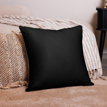 Throw pillow back cover. Simple black satin.