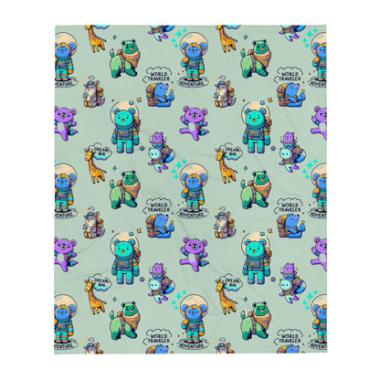 Throw Blanket Adventure Dream Bears - ErdeGora