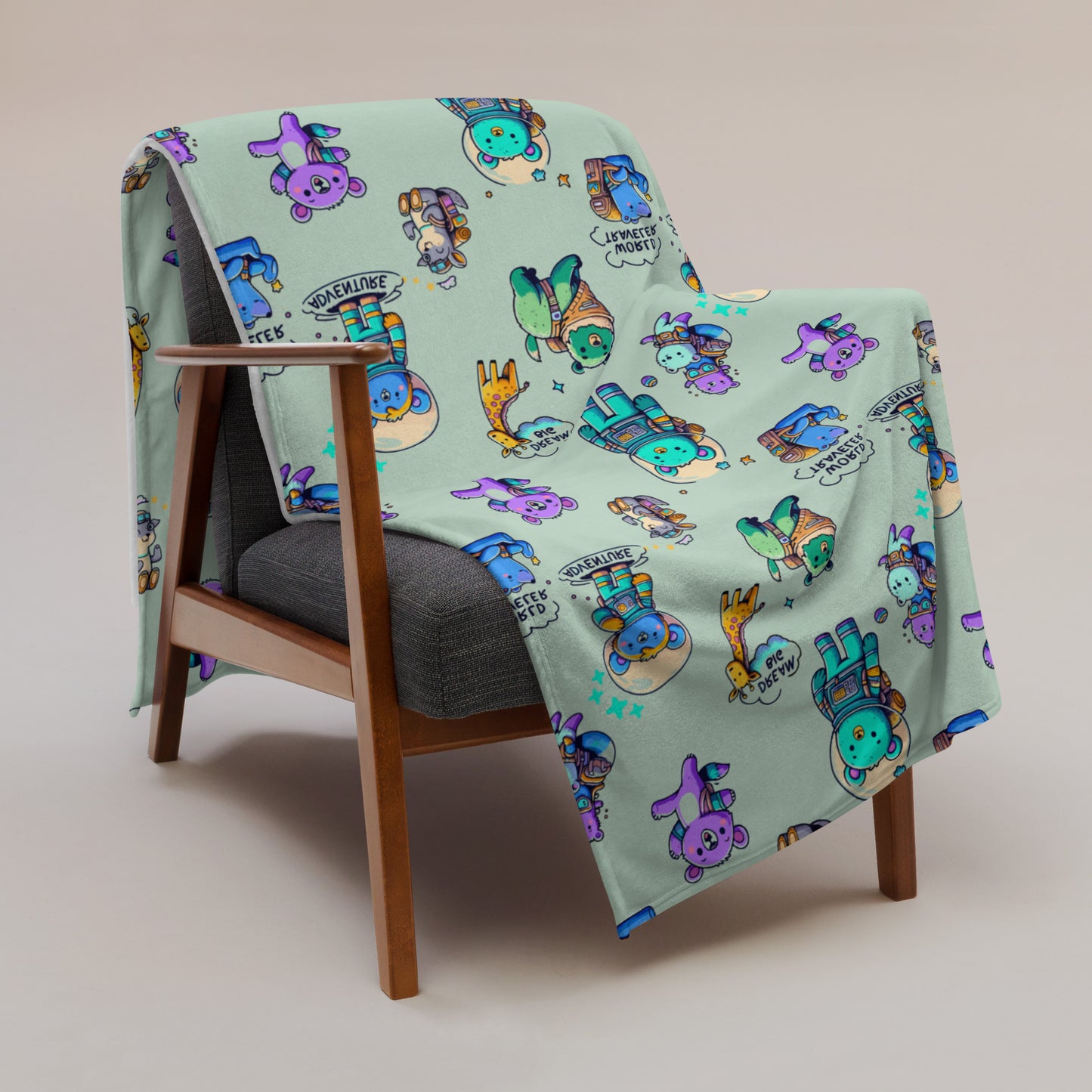 Throw Blanket Adventure Dream Bears - ErdeGora