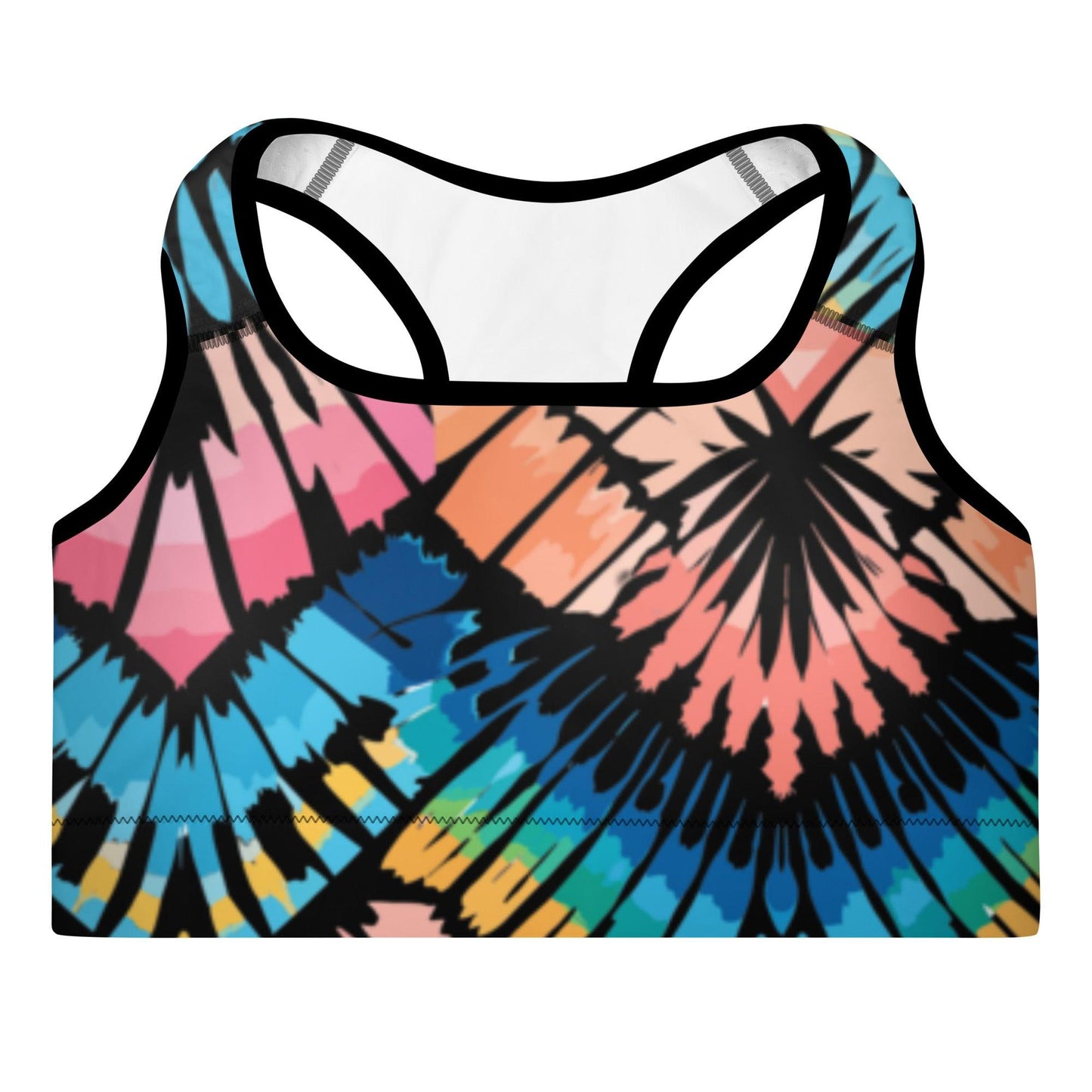 Tie-Dye Padded Sports Bra Peachy Saltwater - ErdeGora