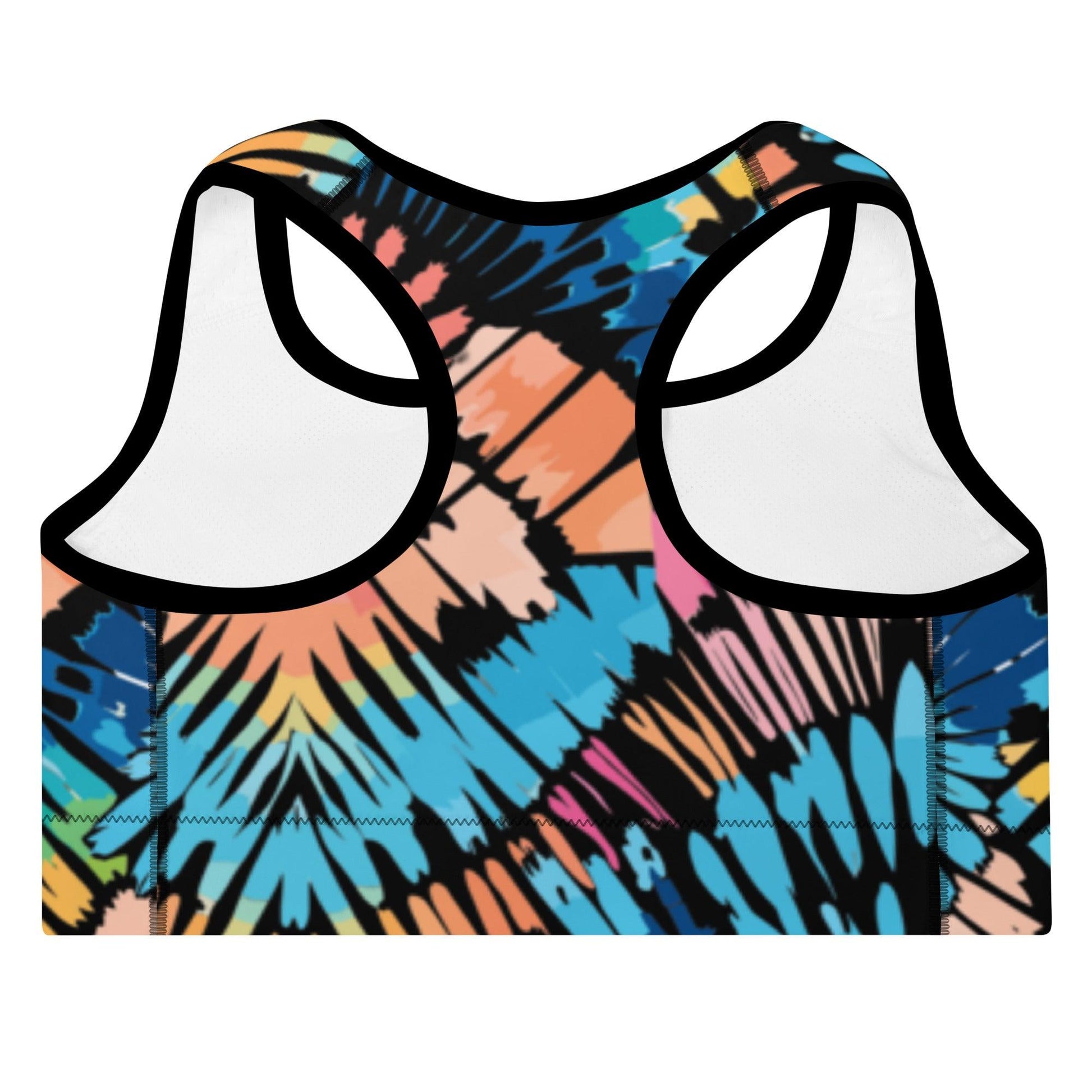 Tie-Dye Padded Sports Bra Peachy Saltwater - ErdeGora