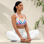 Tie-dye Padded Sports Bra Peachy Shells - ErdeGora