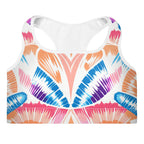 Tie-dye Padded Sports Bra Peachy Shells - ErdeGora