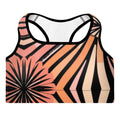 Tie-dye Padded Sports Bra Peachy Tiger Shark - ErdeGora