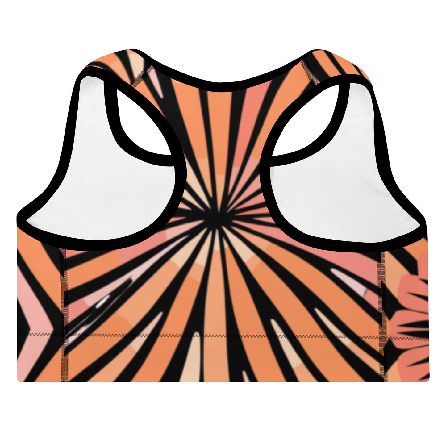 Tie-dye Padded Sports Bra Peachy Tiger Shark - ErdeGora