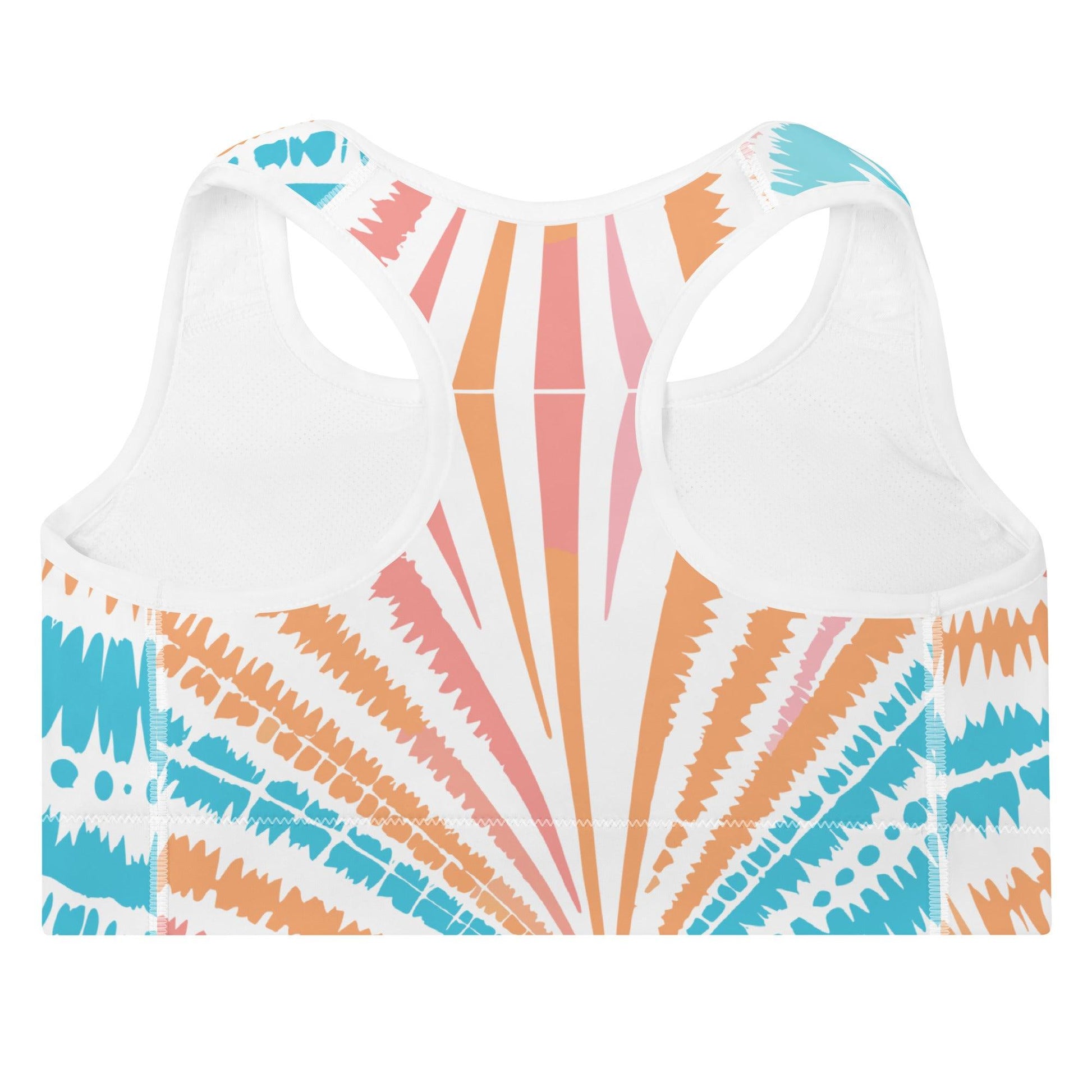 Tie-dye Padded Sports Bra Peachy Twister - ErdeGora