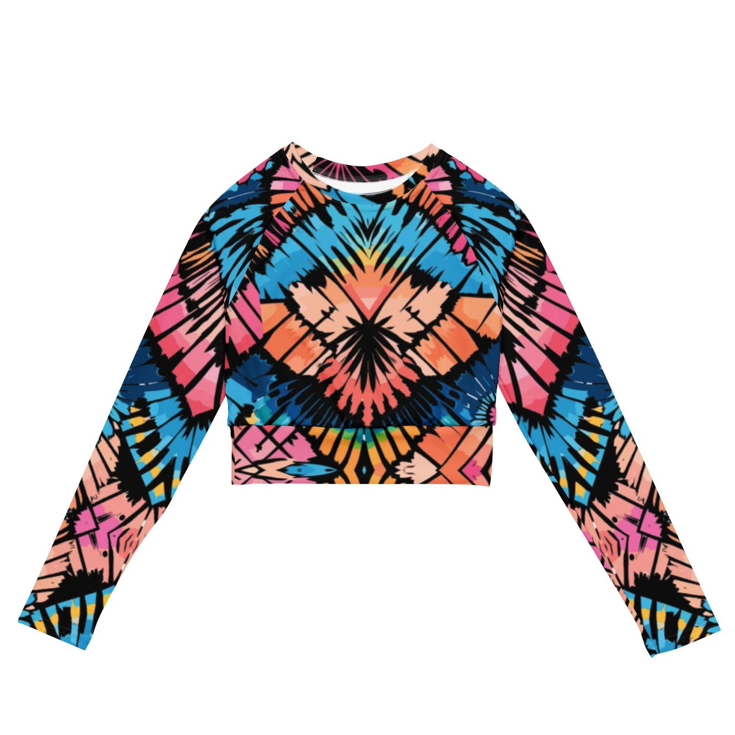 Tie-dye Recycled Long-sleeve Crop Top Saltwater - ErdeGora