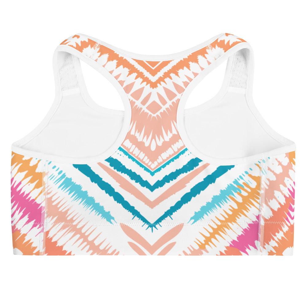 Tie-dye Sports Bra Peachy Blues - ErdeGora