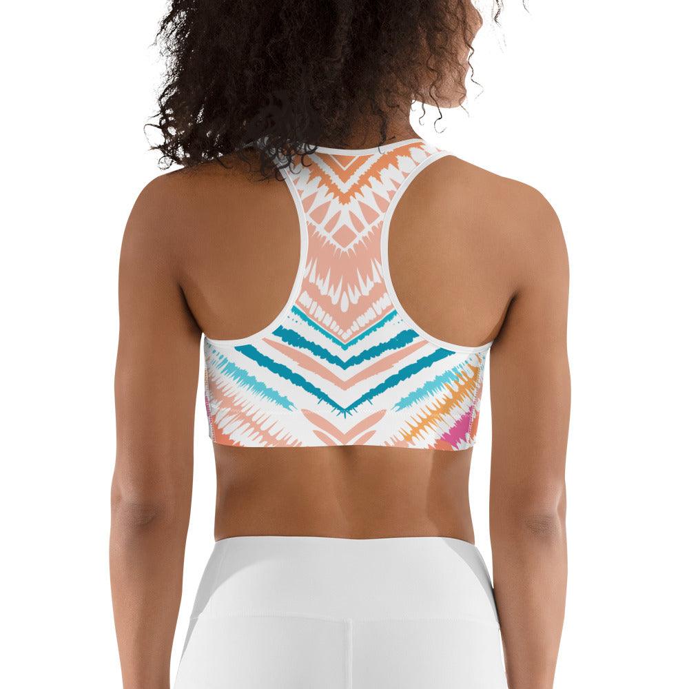 Tie-dye Sports Bra Peachy Blues - ErdeGora