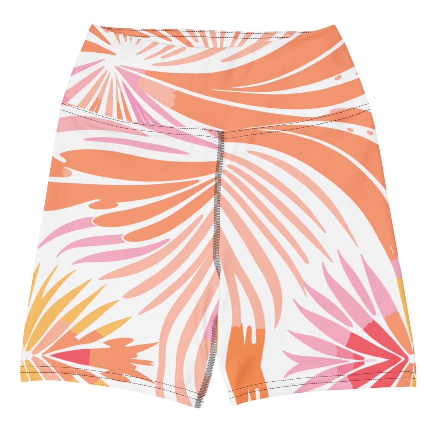 Tie-dye Yoga Shorts Peachy Coral Reef - ErdeGora