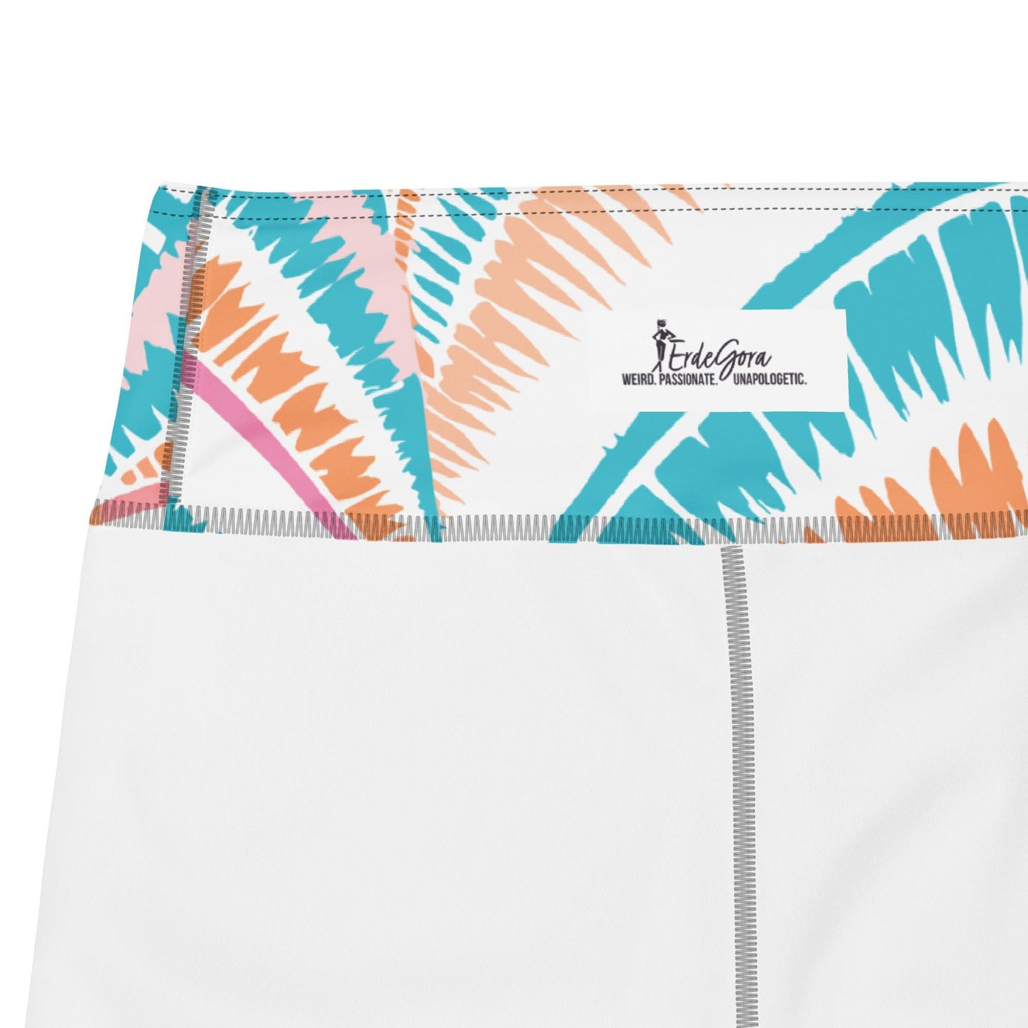 Tie-dye Yoga Shorts Peachy Ocean Drift - ErdeGora