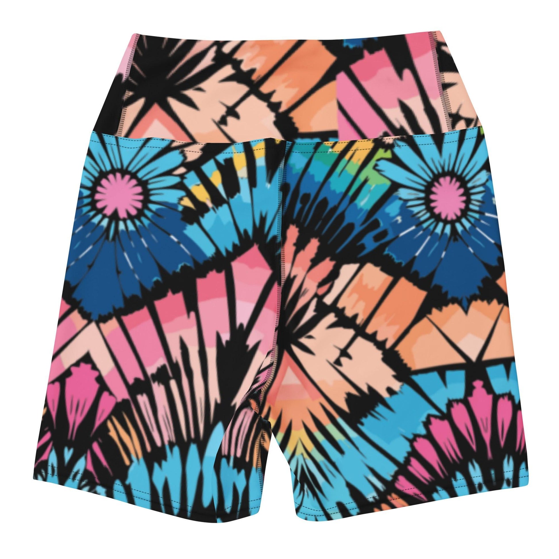 Tie-dye Yoga Shorts Peachy Saltwater - ErdeGora