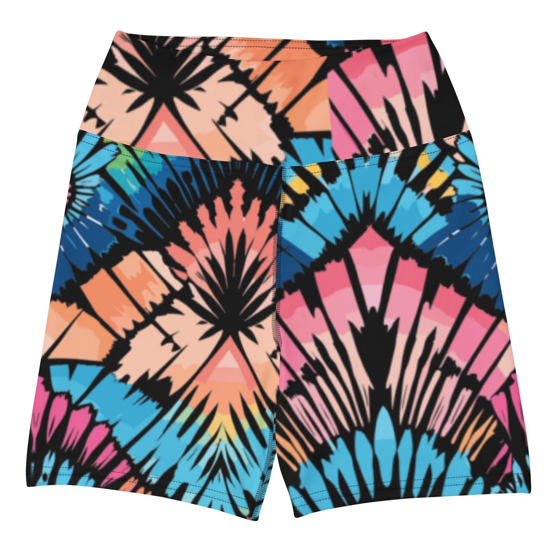 Tie-dye Yoga Shorts Peachy Saltwater - ErdeGora