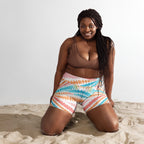 Tie-dye Yoga Shorts Peachy Twister - ErdeGora
