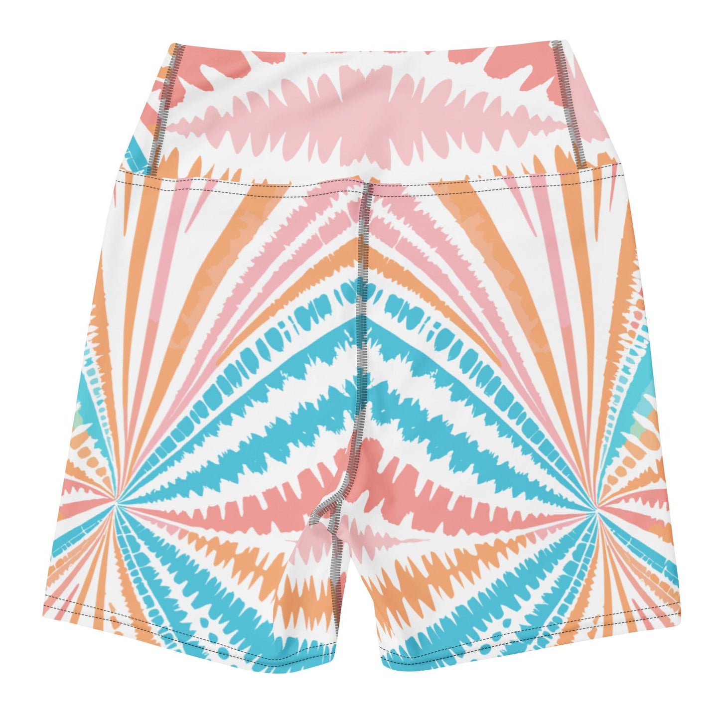 Tie-dye Yoga Shorts Peachy Twister - ErdeGora