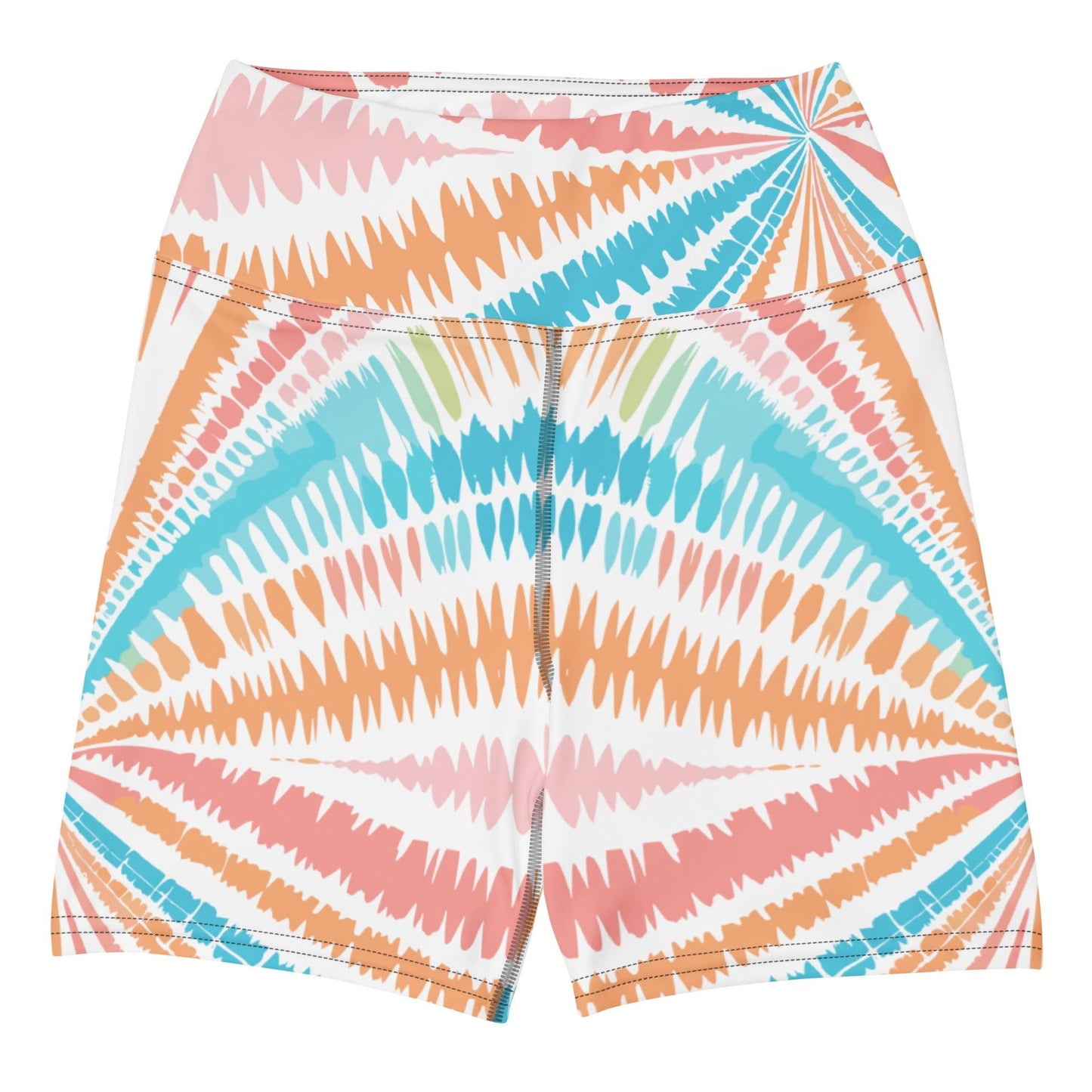 Tie-dye Yoga Shorts Peachy Twister - ErdeGora