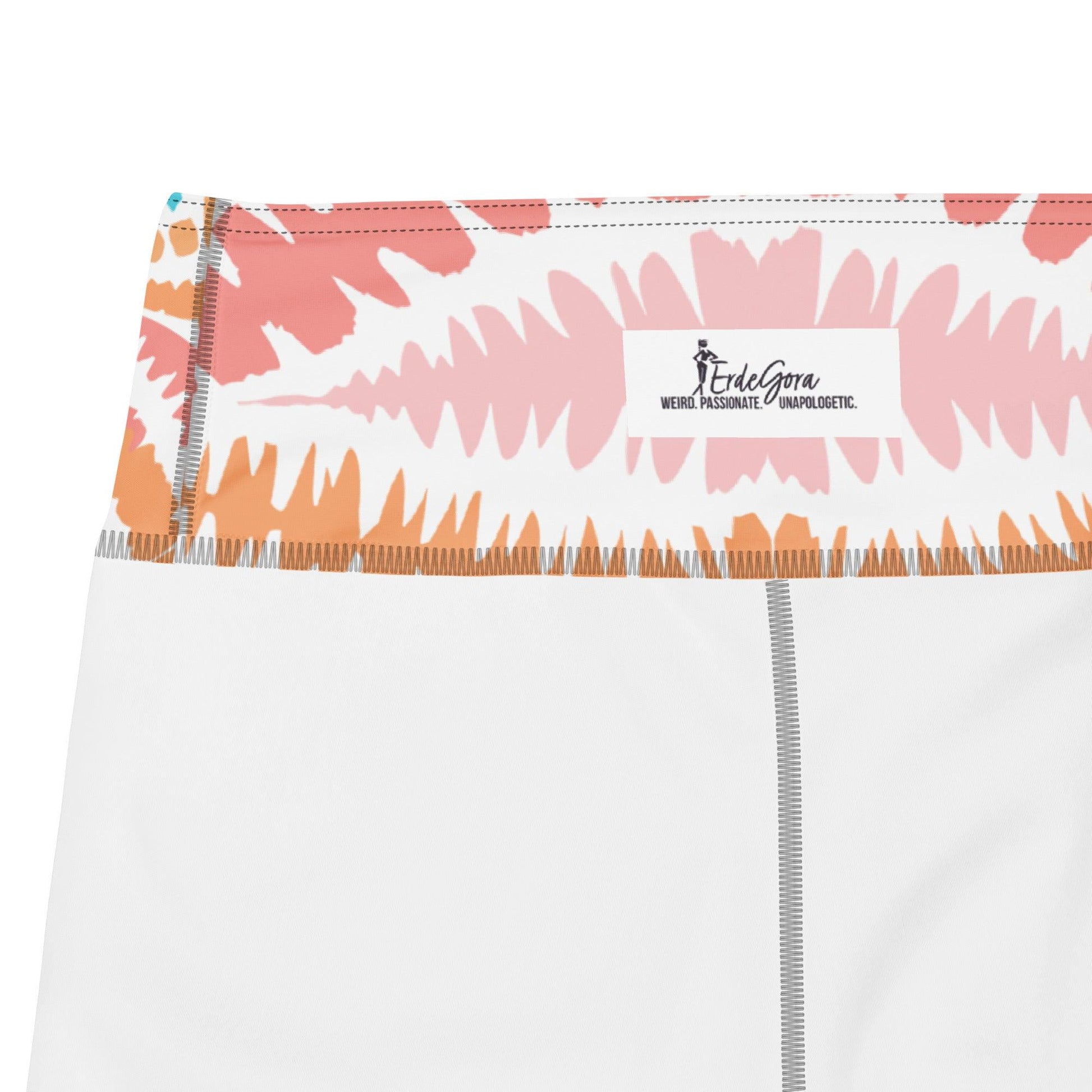 Tie-dye Yoga Shorts Peachy Twister - ErdeGora