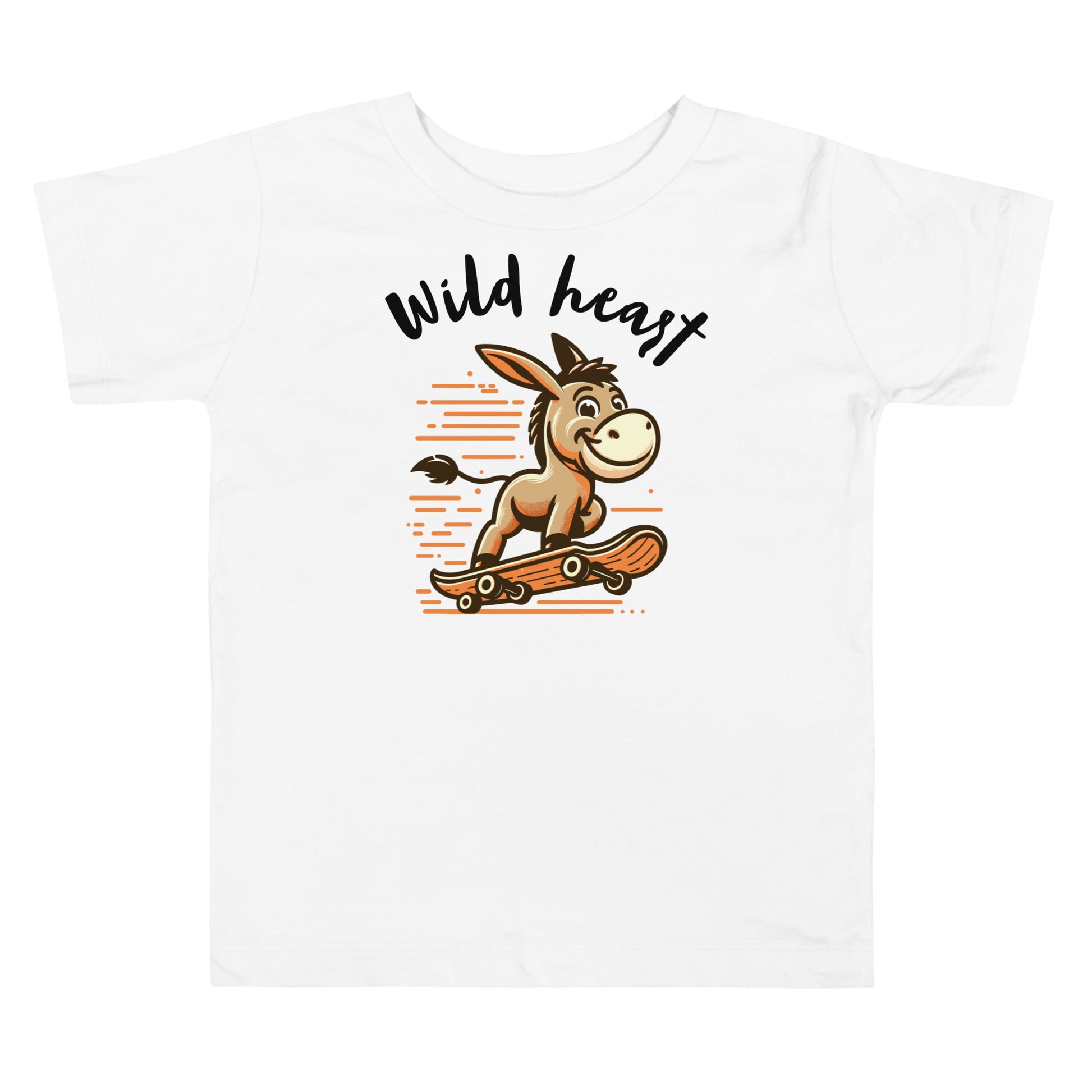 Toddler Short Sleeve Tee Speedy Donkey Wild Heart - ErdeGora