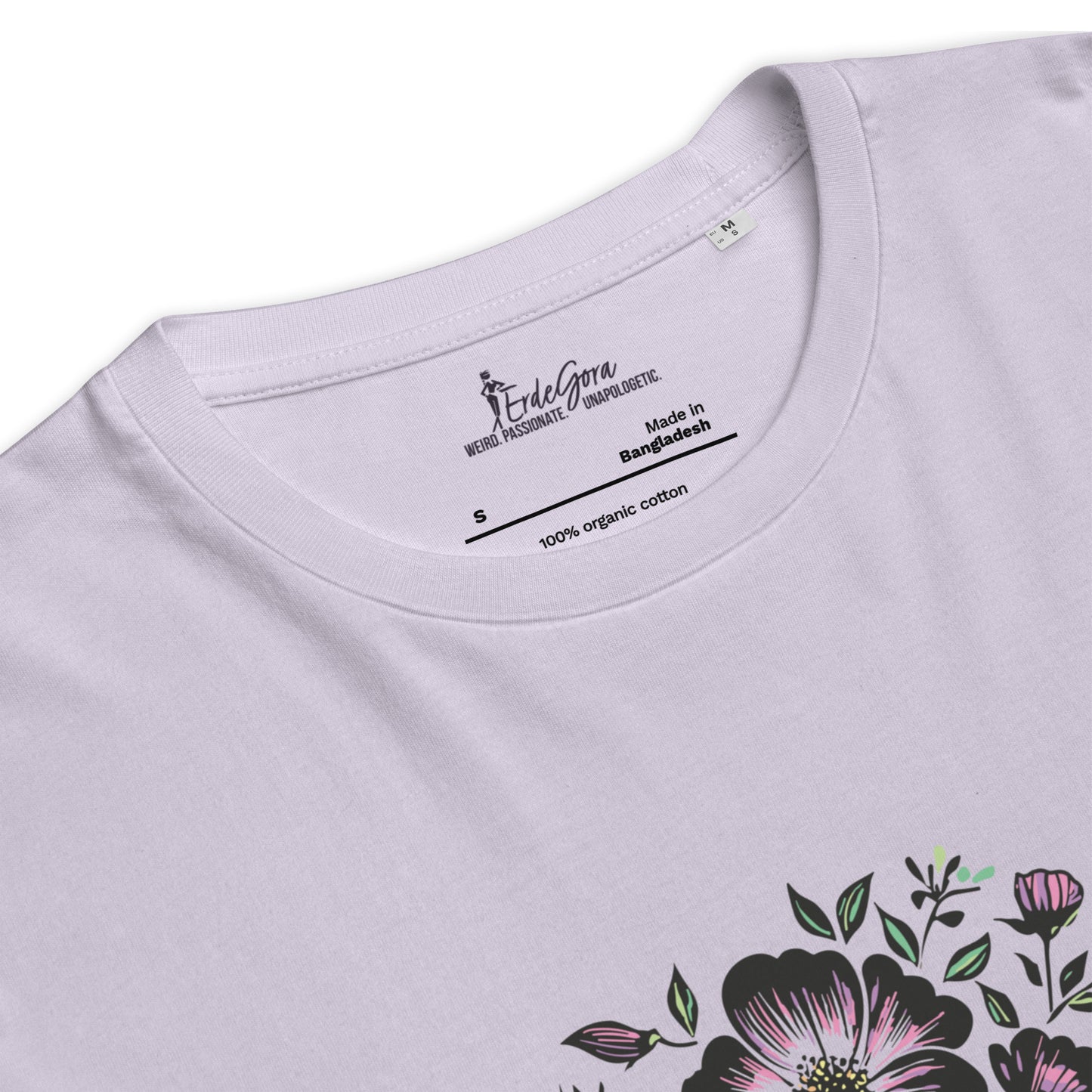 Personalize it! Organic Cotton T-shirt Bloom Wild, My Child. - ErdeGora