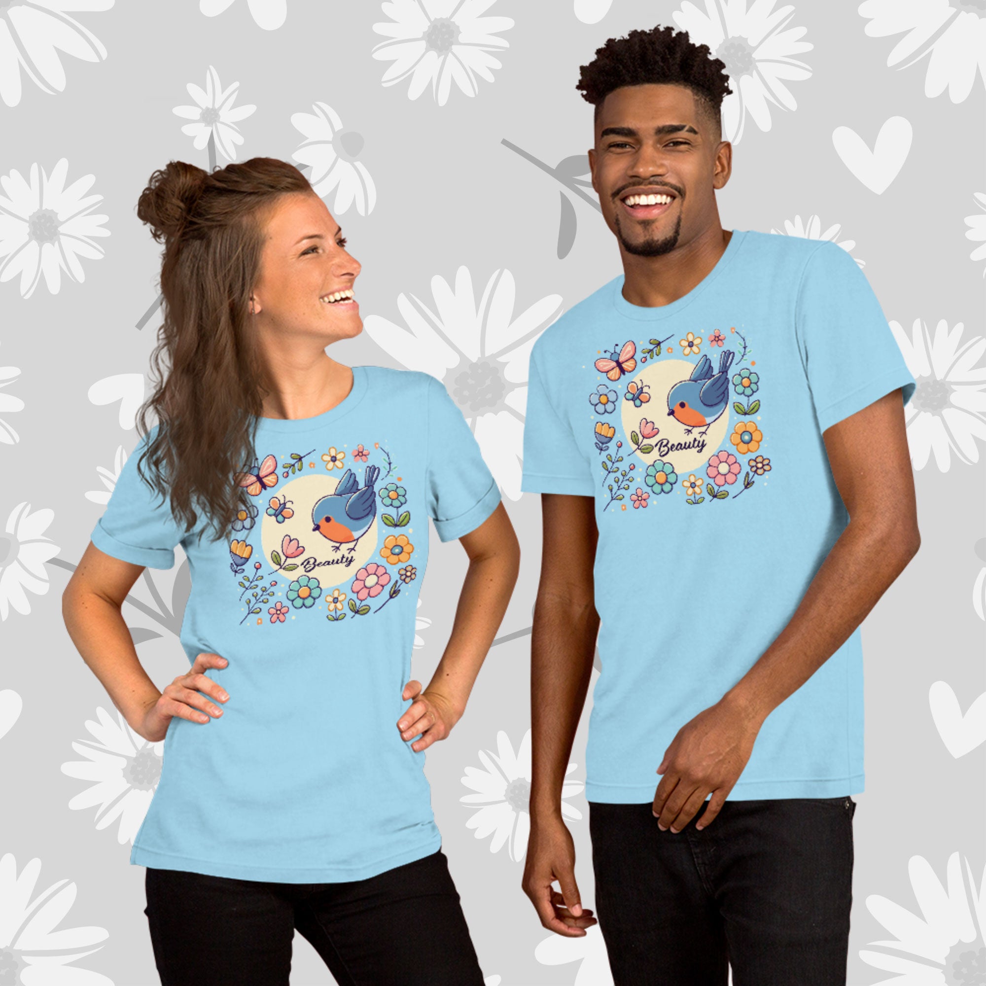 Unisex T-Shirt – Beauty Blossom Robin