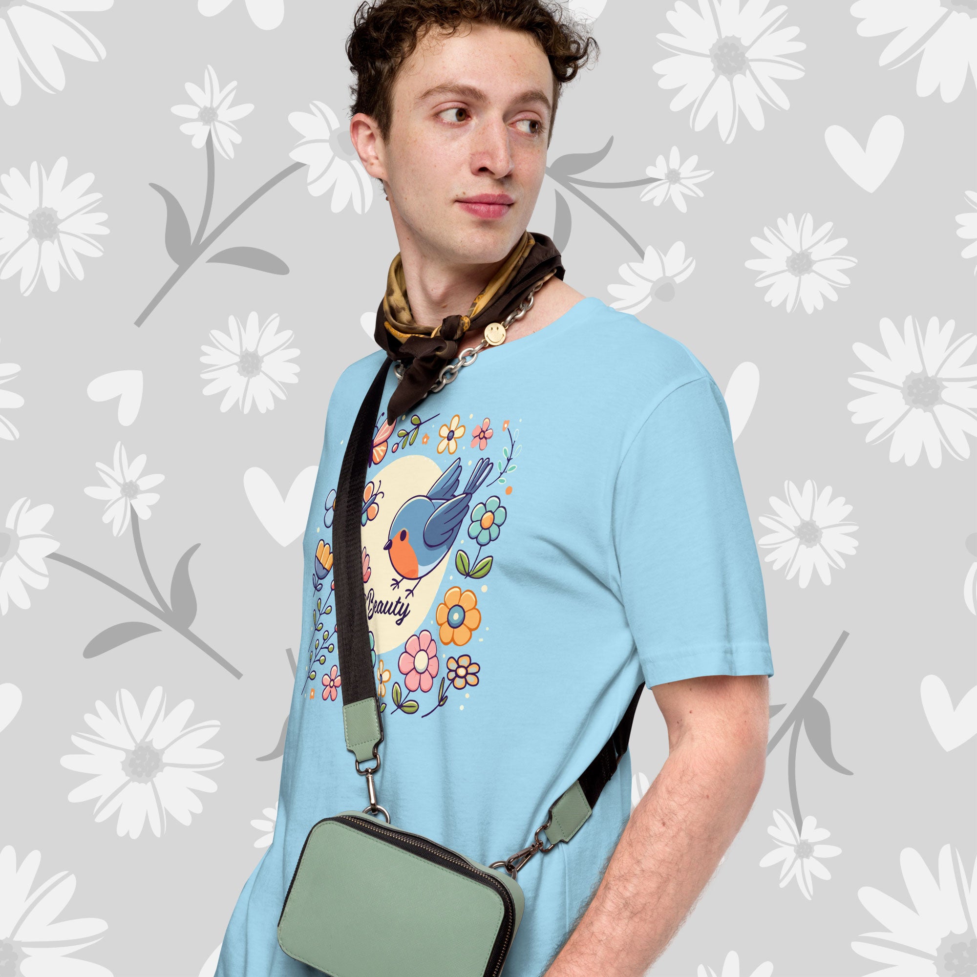 Unisex T-Shirt - Beauty Blossom Robin