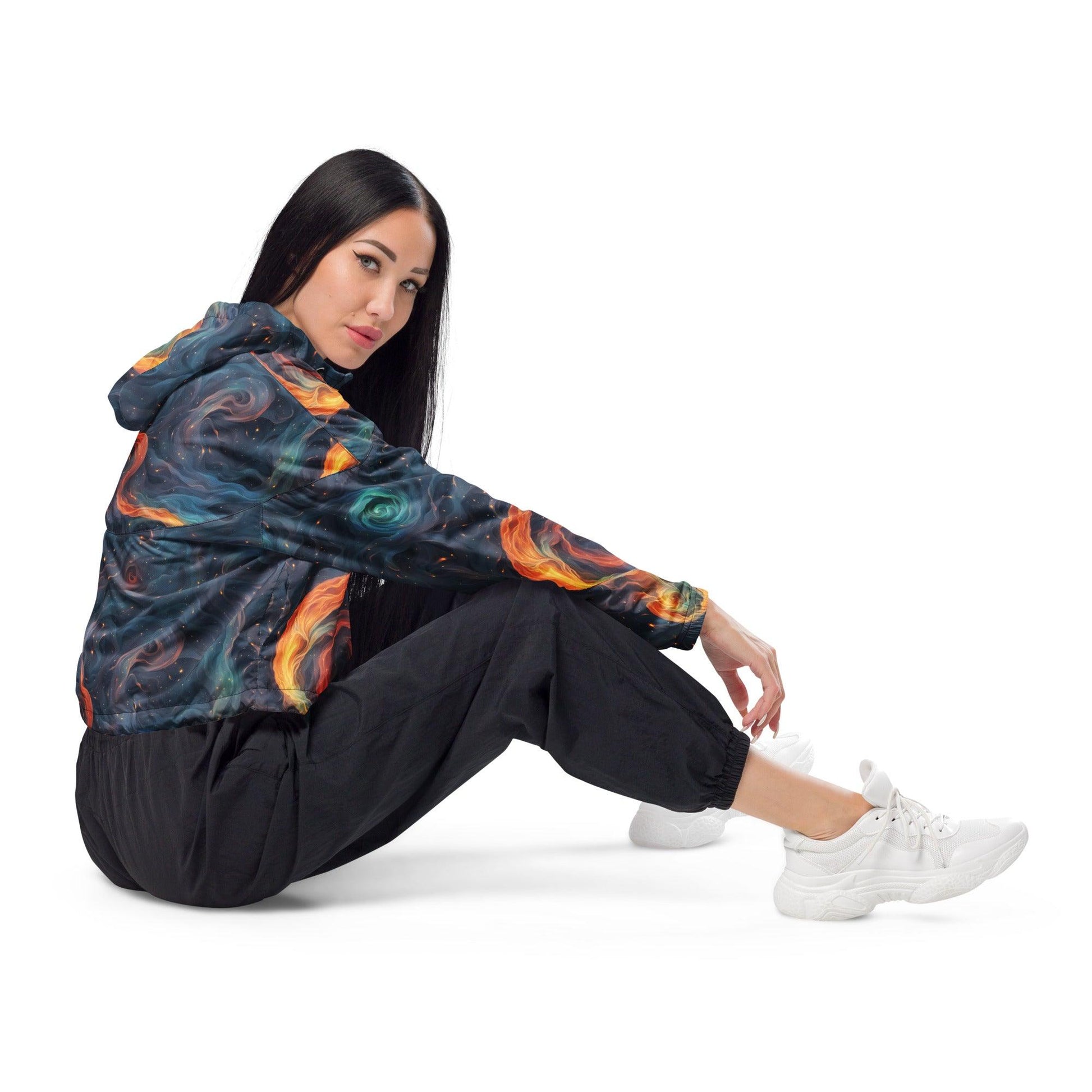 Women’s Cropped Windbreaker Lyra - ErdeGora