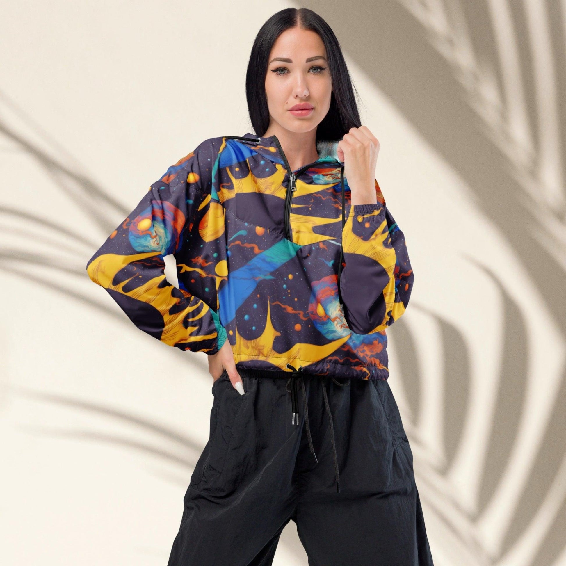 Women’s Cropped Windbreaker Nebula - ErdeGora