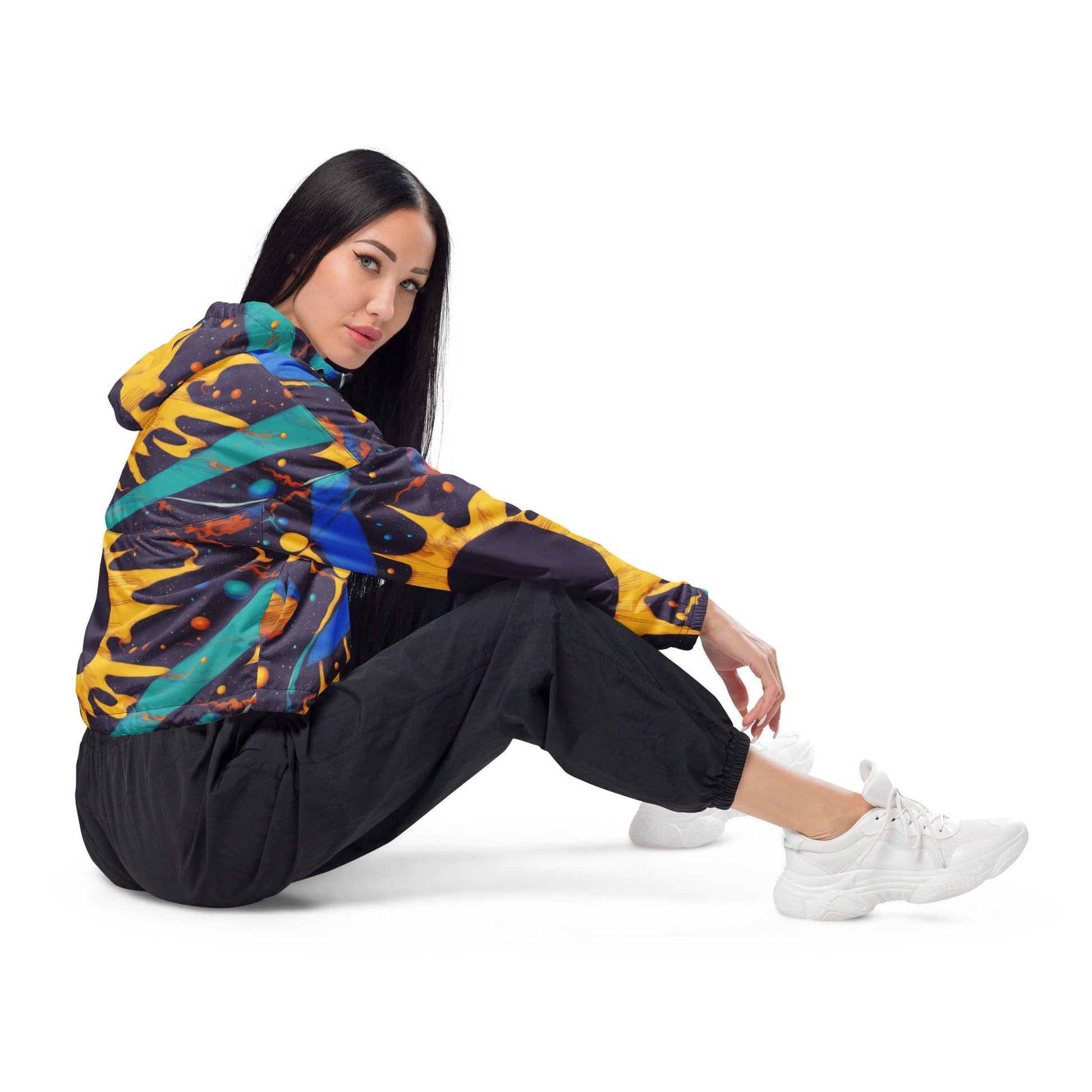 Women’s Cropped Windbreaker Nebula - ErdeGora