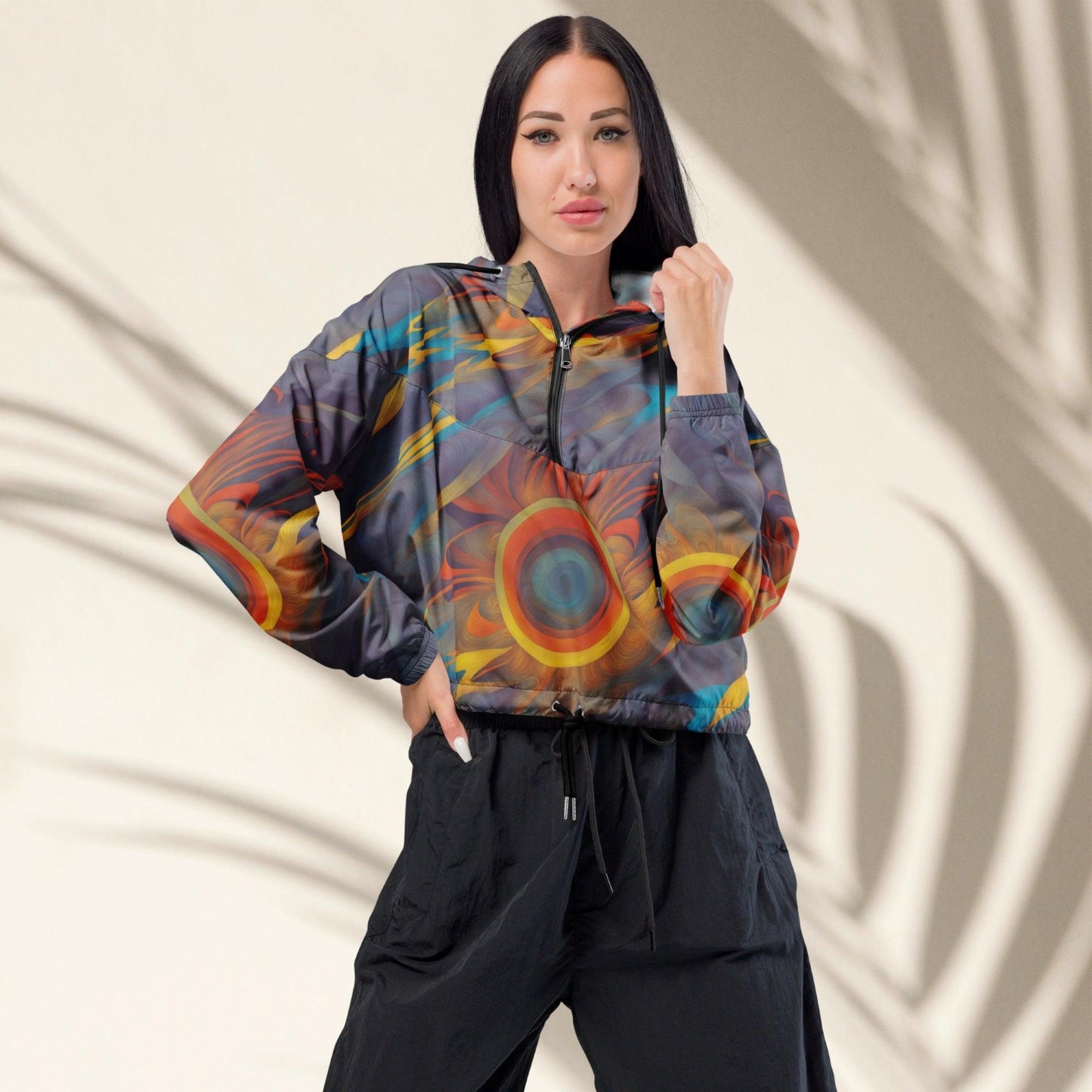 Women’s Cropped Windbreaker Supernova - ErdeGora