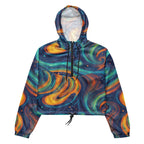 Women’s Cropped Windbreaker Top Stardust - ErdeGora