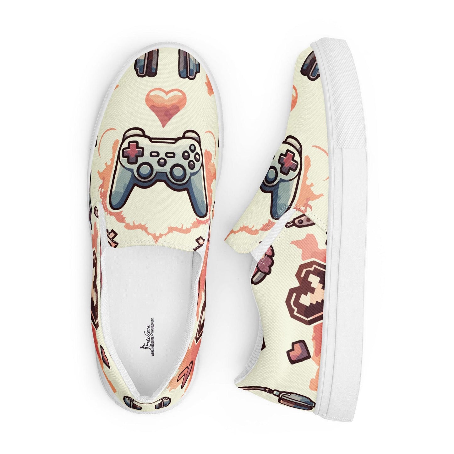 Women’s Slip-on Shoes Love for Gaming - ErdeGora