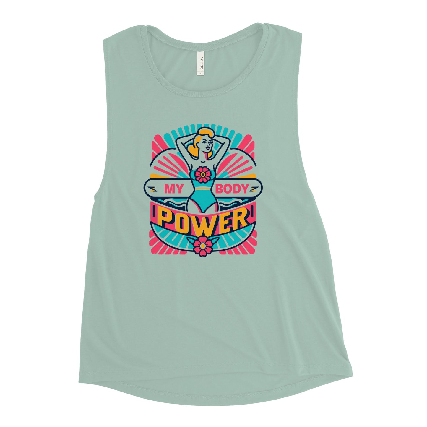 Ladies’ Muscle Tank My Body Power - ErdeGora