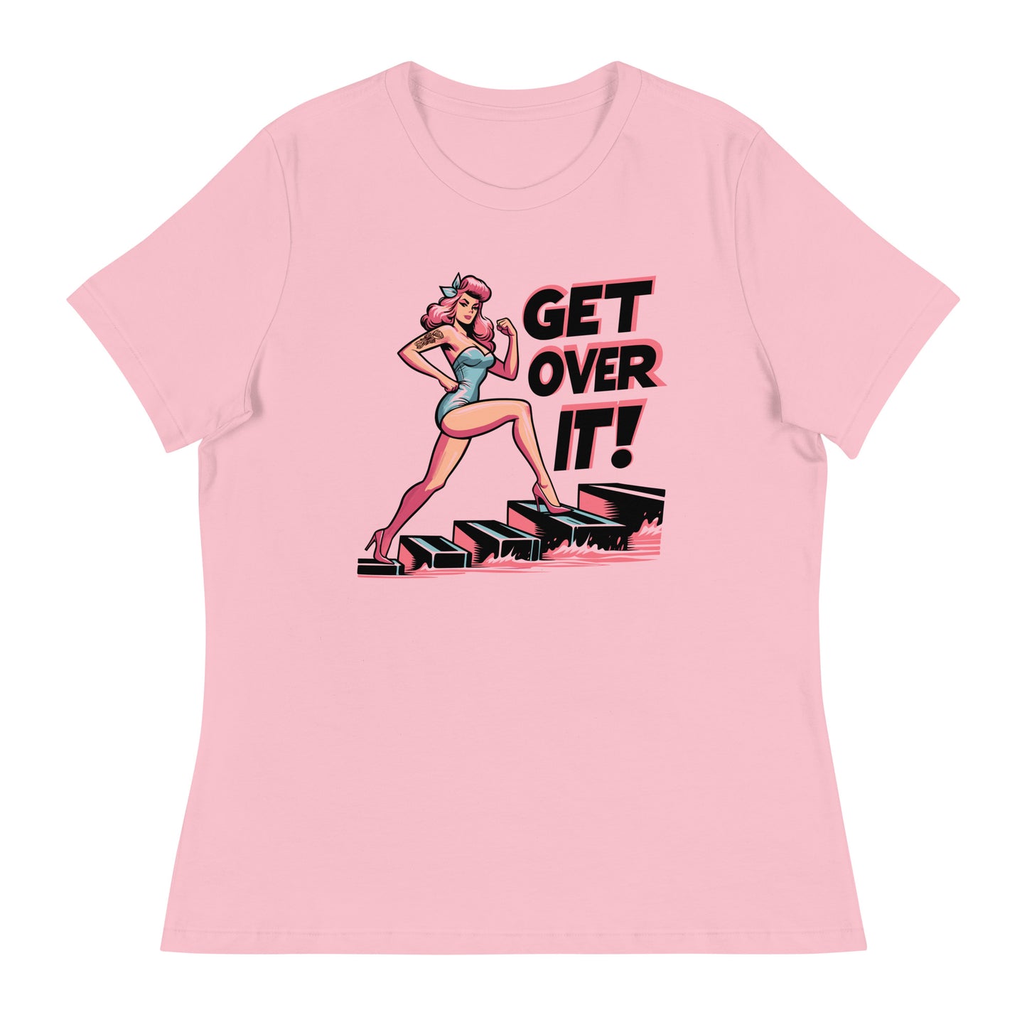 Women's Relaxed T-Shirt Get Over IT! - ErdeGora