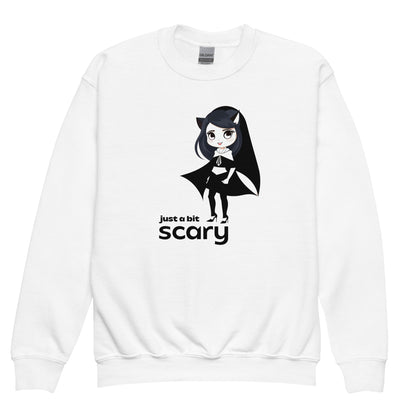 Youth Crewneck Sweatshirt Just a Bit Scary - ErdeGora